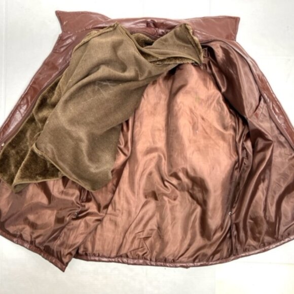 Haband Executive Division Leather Jacket  Patches  Stitch ChocoBrown Men 3X(J12) - Picture 6 of 11